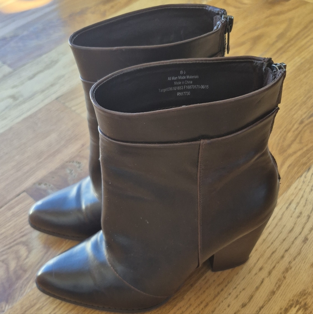 Target Dark Brown Heeled Boots